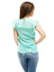 Блуза м'ятного кольору в горошок | 4613766 | фото 2