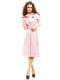 Платье розовое в полоску | 4615462