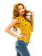 Блуза желтая в принт | 4615734 | фото 2