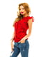Блуза красная в принт | 4615739 | фото 2