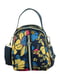 Сумка-рюкзак темно-синяя с цветочным принтом | 4617467