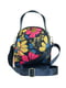 Сумка-рюкзак темно-синяя с цветочным принтом | 4617467 | фото 2