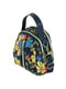 Сумка-рюкзак темно-синяя с цветочным принтом | 4617467 | фото 3