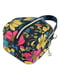 Сумка-рюкзак темно-синяя с цветочным принтом | 4617467 | фото 4