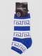 Шкарпетки синьо-білі з малюнком | 4590692