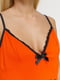 Рубашка ночная оранжевая с принтом | 4611185 | фото 3