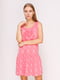 Сукня рожева у принт | 4620957