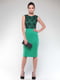 Платье зелено-черного цвета | 4637076