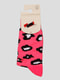 Шкарпетки рожеві в принт | 4646914