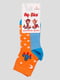 Шкарпетки двоколірні з малюнком | 4498150