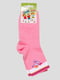 Носки розовые с цветочным рисунком | 4100499