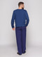 Брюки синие в полоску пижамные | 4713175 | фото 3