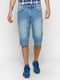 Бриджі блакитні джинсові з ефектом трохи потертих | 1899059
