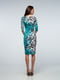 Платье бирюзовое с леопардовым принтом | 4785422 | фото 3