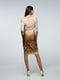 Платье бежевое с леопардовым принтом | 4785430 | фото 3