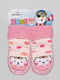 Шкарпетки-тапочки світло-рожеві з малюнком | 4785324