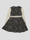 Сукня двоколірна з квітковим малюнком утеплена | 4785309 | фото 2