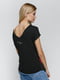 Блуза черная с цветочным принтом | 4799336 | фото 2