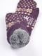 Рукавички фіолетові з орнаментом | 4821726 | фото 2