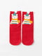 Шкарпетки червоні з малюнком підліткові | 4820870