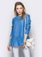 Блуза синя в смужку | 4304554