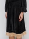 Сукня чорна з оксамиту з бахромою | 3045932 | фото 3