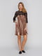 Коротка оксамитова сукня з французьким мереживом | 3778195