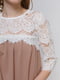 Платье бежево-белое | 3182316 | фото 3