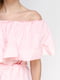 Блуза рожева з відкритими плечима | 2293424 | фото 3