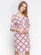 Сукня рожева з геометричним візерунком | 3155111