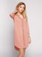 Платье-рубашка розовое в принт | 4834736