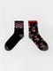Шкарпетки чорні з малюнком | 4831722