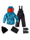 Комплект: куртка, полукомбинезон, шапка, шарф и варежки | 4856418