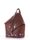 Рюкзак коричневий з аплікацією | 4861532 | фото 3