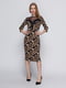 Сукня леопардового кольору з кокеткою | 3486509