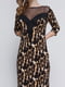 Платье леопардового цвета с кокеткой | 3486509 | фото 3
