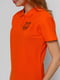 Футболка-поло оранжевая с принтом | 4861803 | фото 3