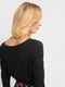 Блуза черная с цветочным принтом | 4876377 | фото 2
