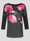 Блуза чорна з квітковим принтом | 4876377 | фото 5