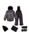 Комплект: куртка, полукомбинезон, шапка, шарф и варежки | 4856599