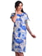 Сукня синьо-біла з квітковим принтом | 3178239 | фото 6