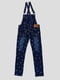 Комбинезон темно-синий в принт джинсовый | 4918998 | фото 2