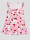 Платье розовое в принт | 4676777