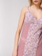 Рубашка ночная фиолетовая с цветочным принтом | 1379477 | фото 3