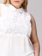 Блуза белая с кружевом | 1656297 | фото 3