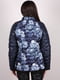 Куртка синя з квітковим принтом | 4977781 | фото 3