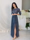 Сукня синя в горошок | 4985125