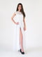 Платье-макси белое с вырезом | 5035102