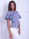 Блуза сіра з повітряними рукавами | 5036485 | фото 2