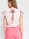 Блуза рожева з квітковим принтом | 5039291 | фото 2